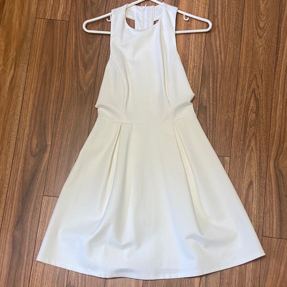 Lulu’s White Sleeveless Fit-and-Flare Dress
